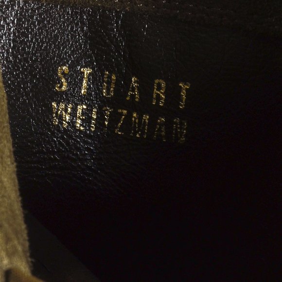 Stuart Weitzman 5050 Mane Fringe Olive Suede Leather OTK Boots - Picture 10 of 11